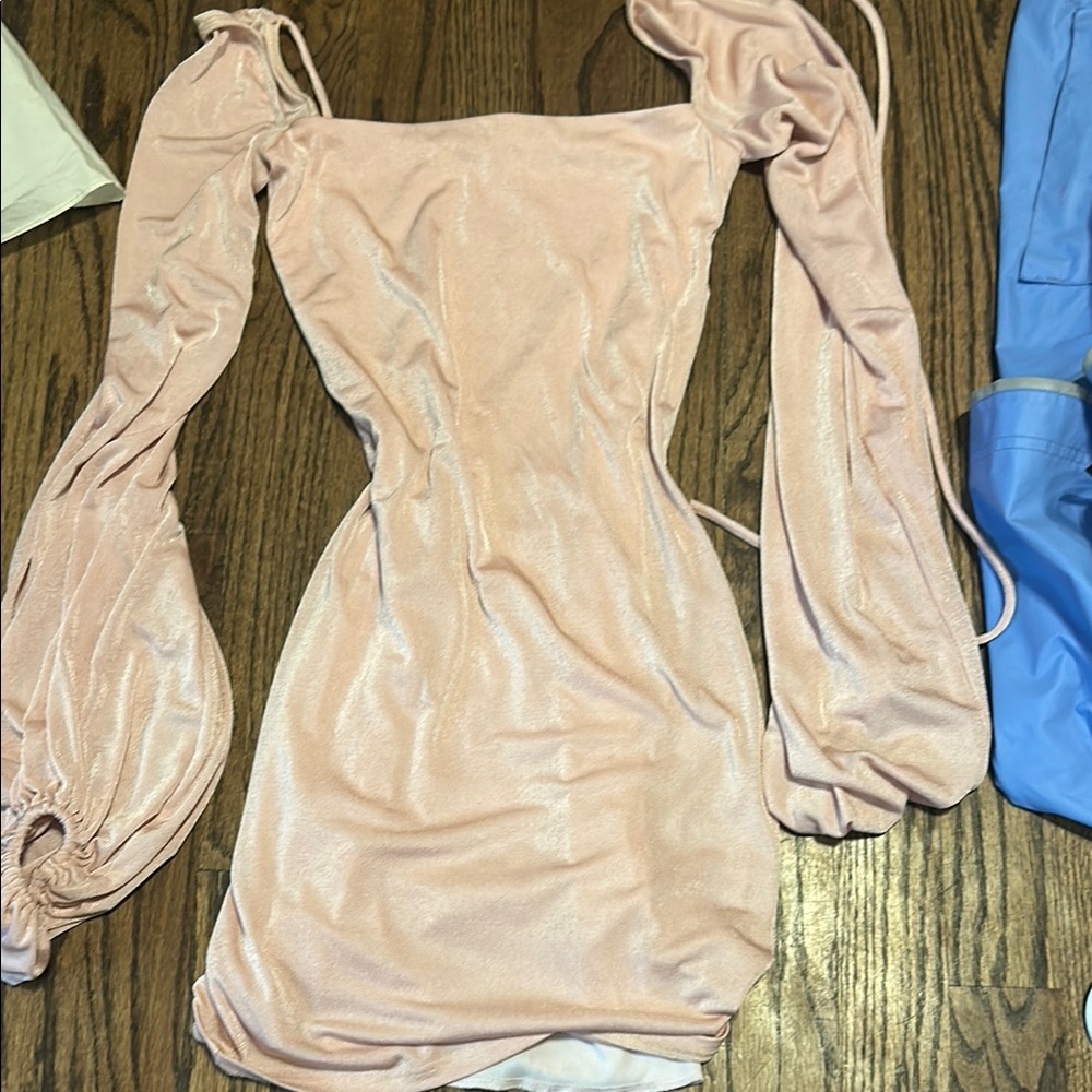 Pink shimmer bodycon dress